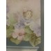 BULLETIN BOARD CORK BOARD on WOODEN FRAME & BOARD with WALLPAPER with FAIRIES   223094147432